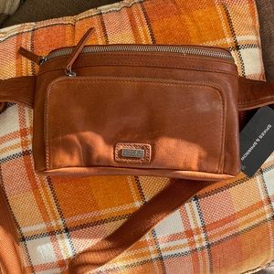 Brand new leather spikes & sparrow belt bag